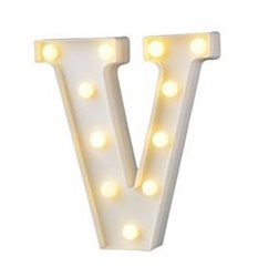 מנורת לד אות V